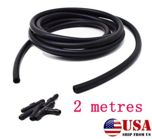 2M Car Windshield Wiper Washer Jet Tube Pipe+Hose Connectors T Y For Nozzles Pum