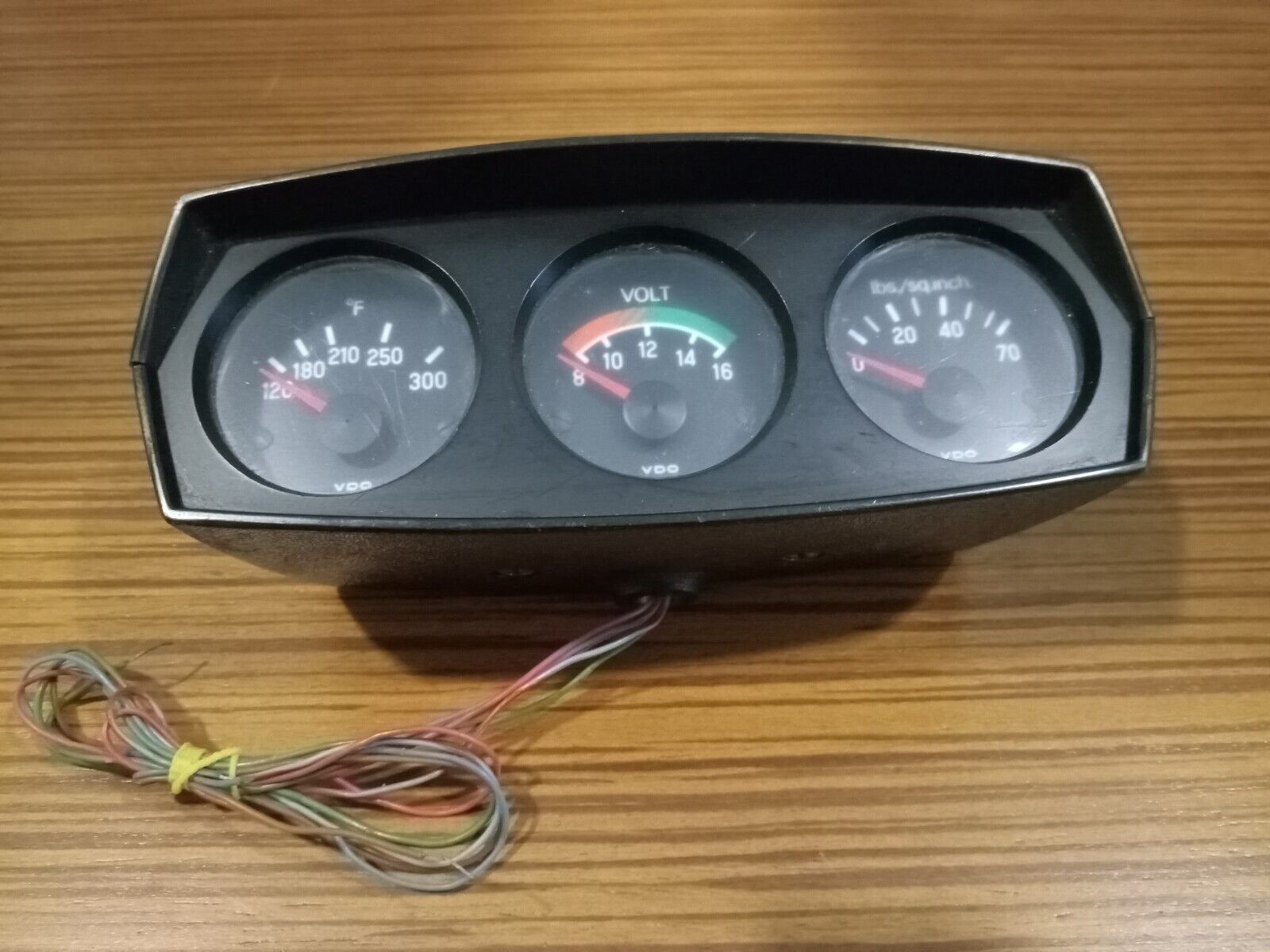 Vintage VDO Mini Cockpit Gauges,Temp-Volts-Oil Pressure, Normal Wear(Rare And...