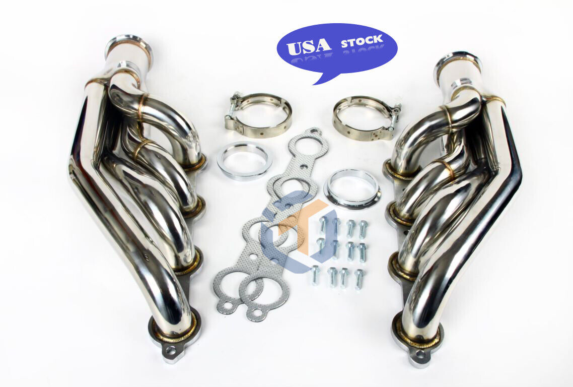 Turbo Headers 304SS Up&Forward for Chevy GM Small Block V8 LSX LS1 LS6  1-7/8\