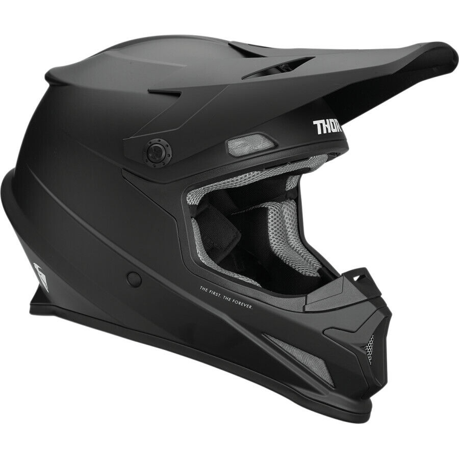 Thor Matte Black Helmet Sector Motocross Solid Off Road Dirt Bike ATV MX 2024