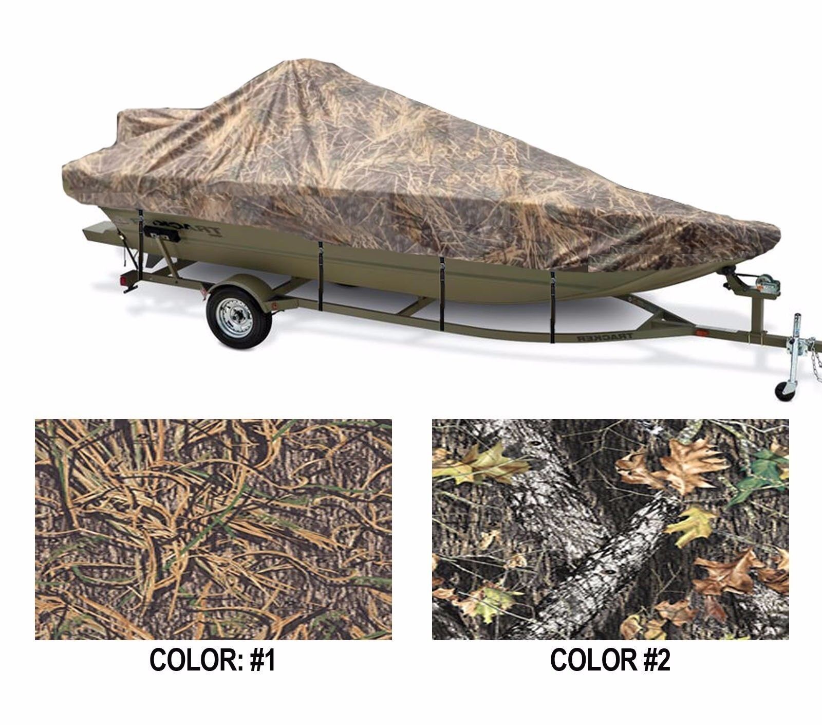CAMO STYLED TO FIT BOAT COVER TRACKER GRIZZLY 1754 SC O/B 2019-2022