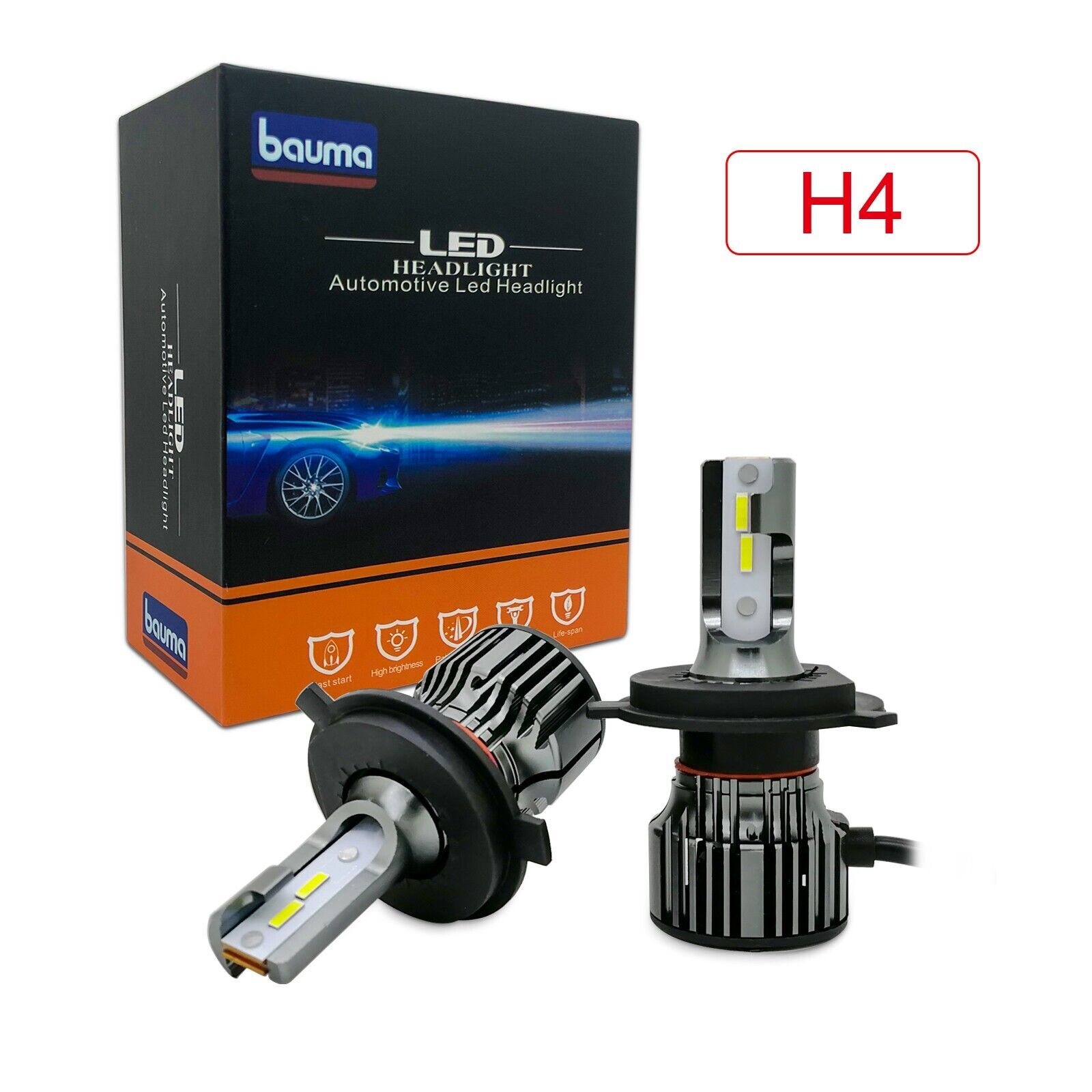 9003 H4 LED Headlight Bulbs Kit 10000W 1000000LM Hi/Lo Beam Super Bright White