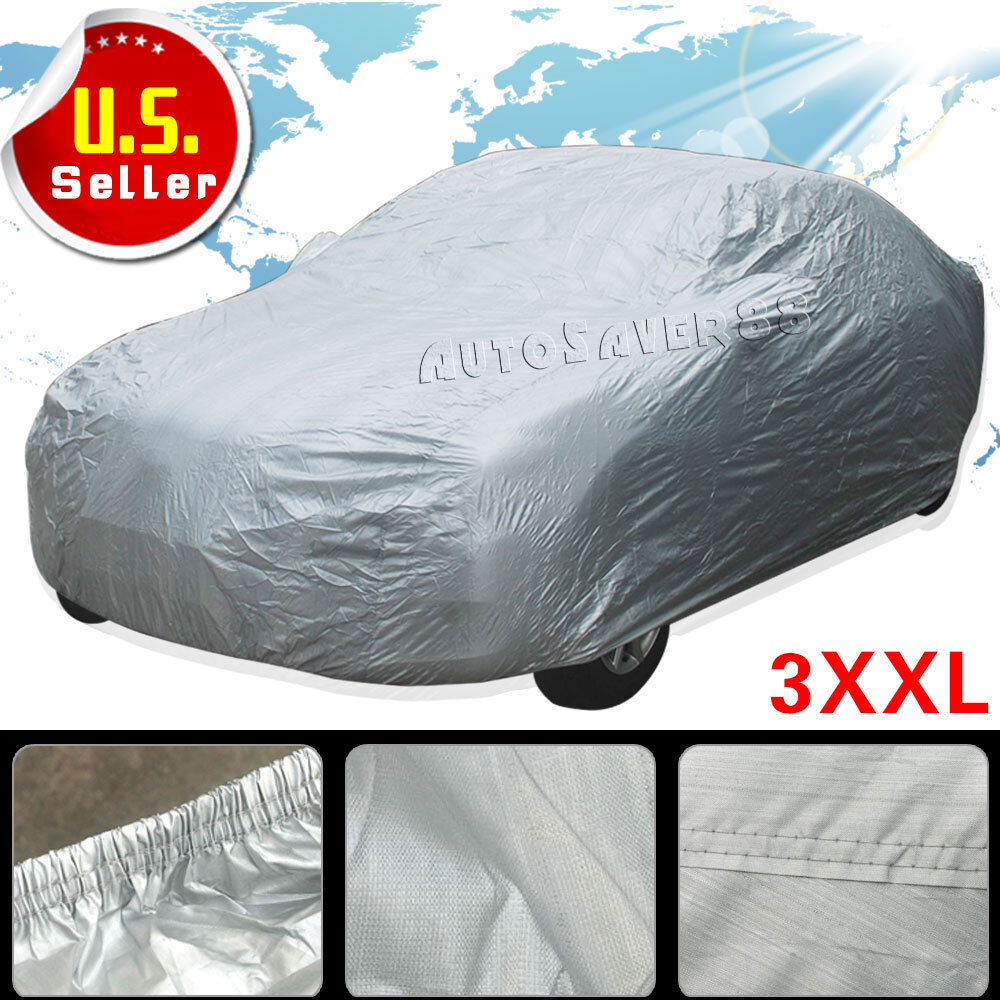 Universal Full Car Cover Waterproof Rain Snow Resistant All Weather Protection