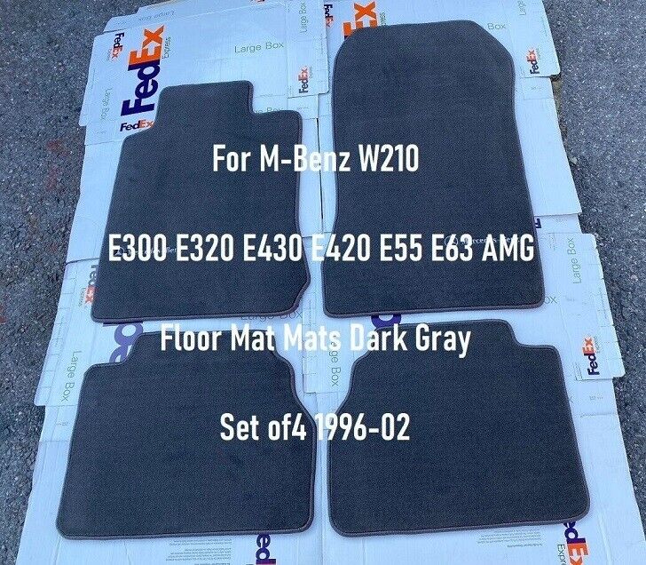 For M-Benz W210 Floor Mat Mats Carpet Gray E300 E320 E430 E420 E55 E63 1996-02