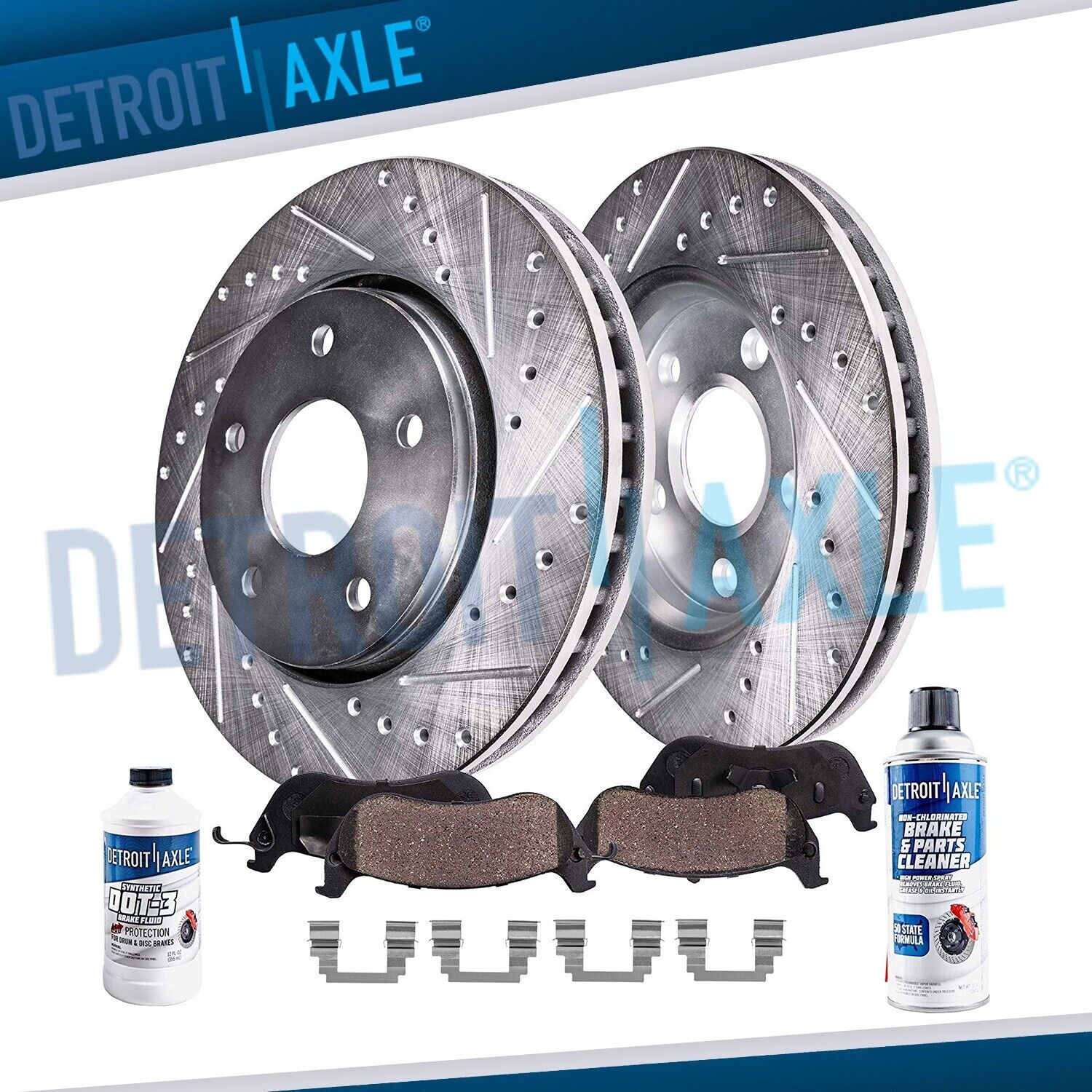 Front Drilled & Slotted Brake Rotors Pads for Pontiac Vibe Toyota Corolla Matrix