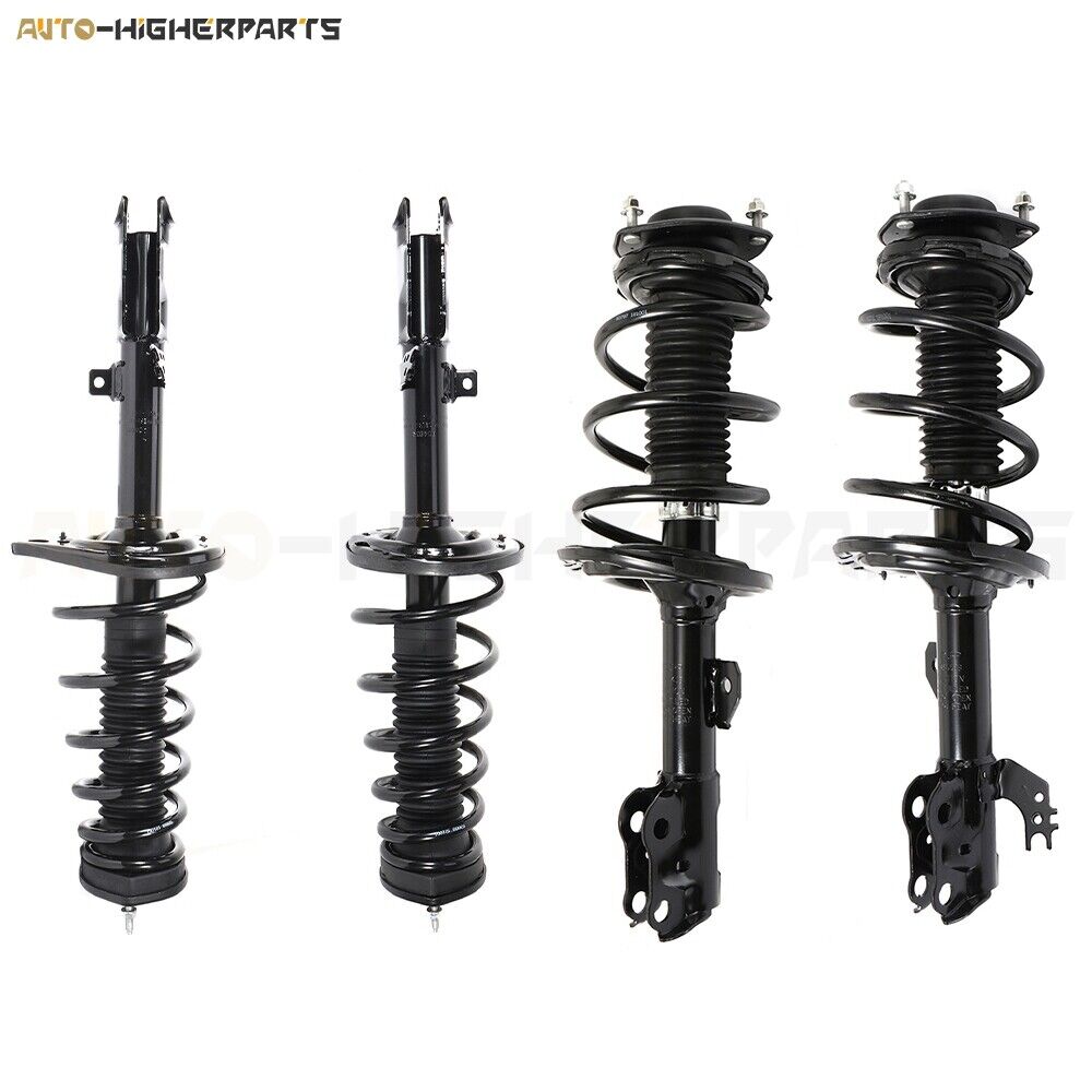 For 2012-2014 Toyota Camry 4 Pcs Front Rear Struts Assembly Mounts Coil Spring