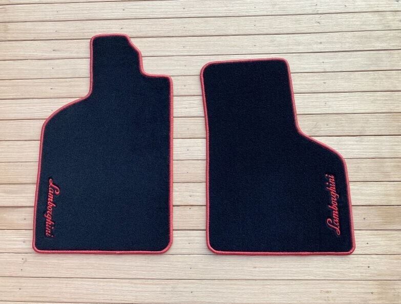 For Lamborghini Gallardo Black 2pcs 2004-2014 Floor mats carpet Black