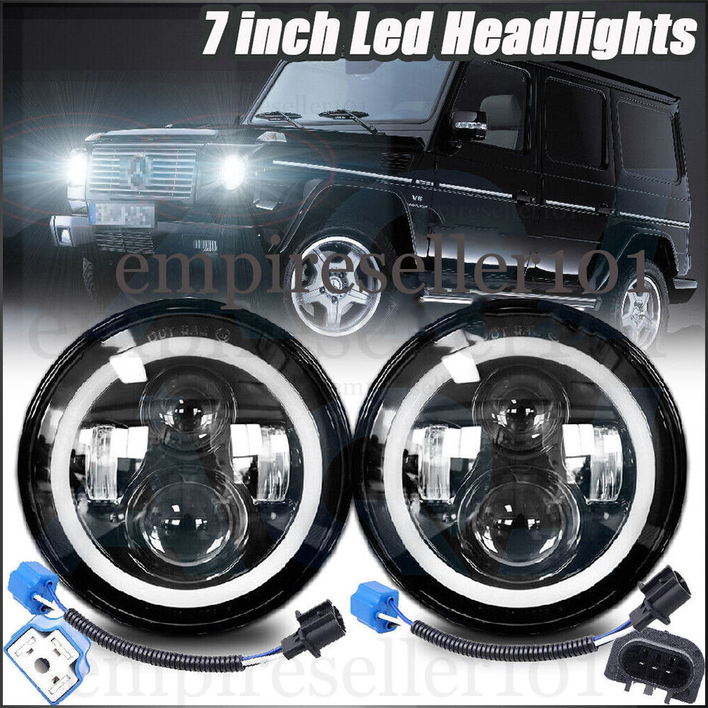 7 inch Led Headlights For Mercedes Benz G500 G55 AMG 2002-2003 2004 2005 2006