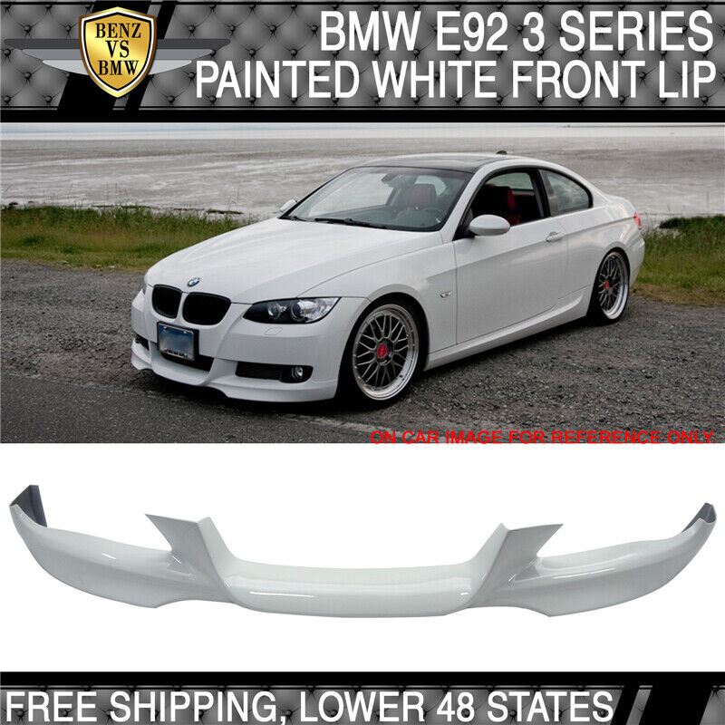 Fits 07-10 BMW E92 E93 3-Series Coupe Convertible Alpine White Front Bumper Lip