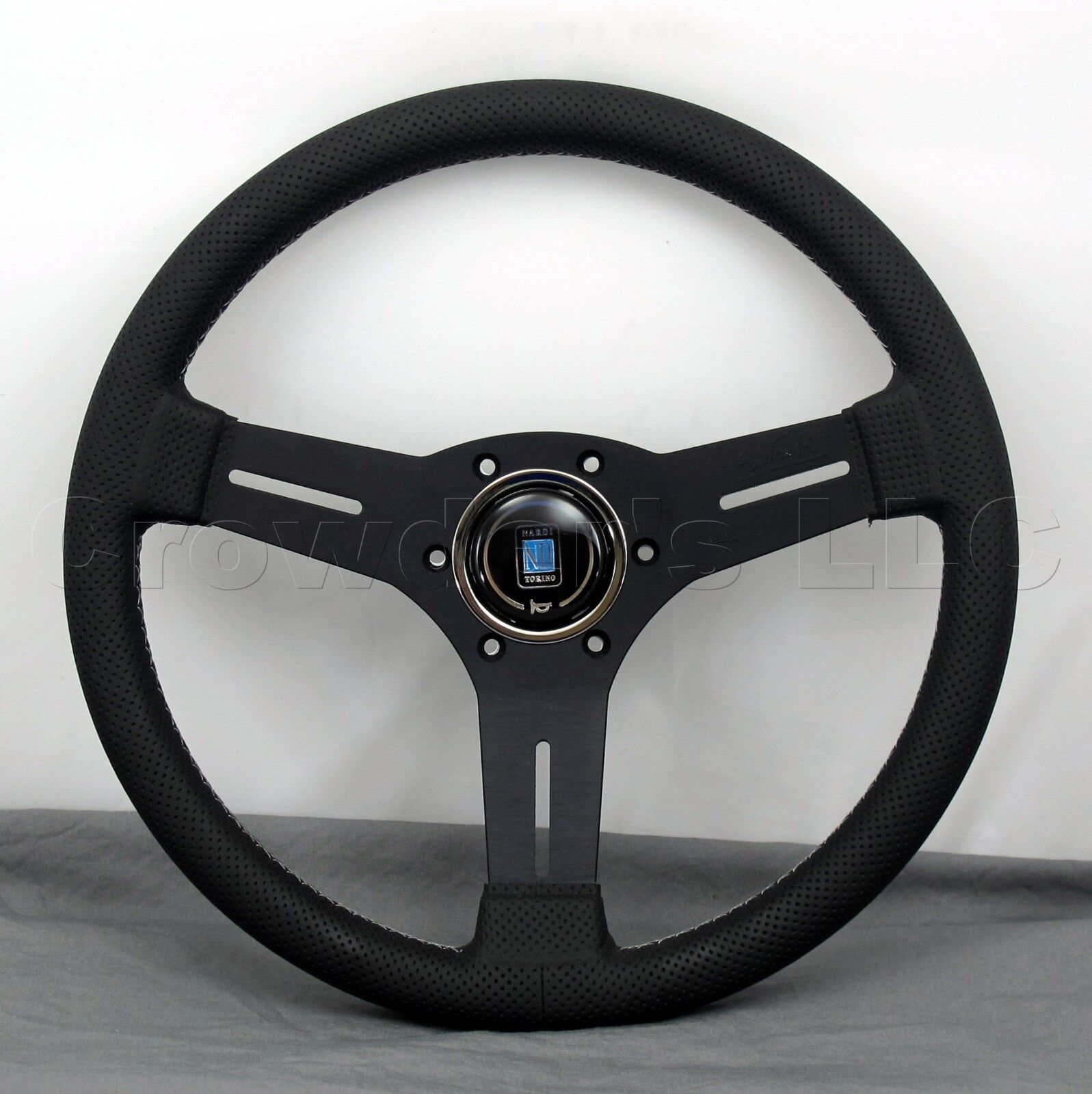Nardi Competition Steering Wheel - 330mm - Black Leather / Black Classic Horn
