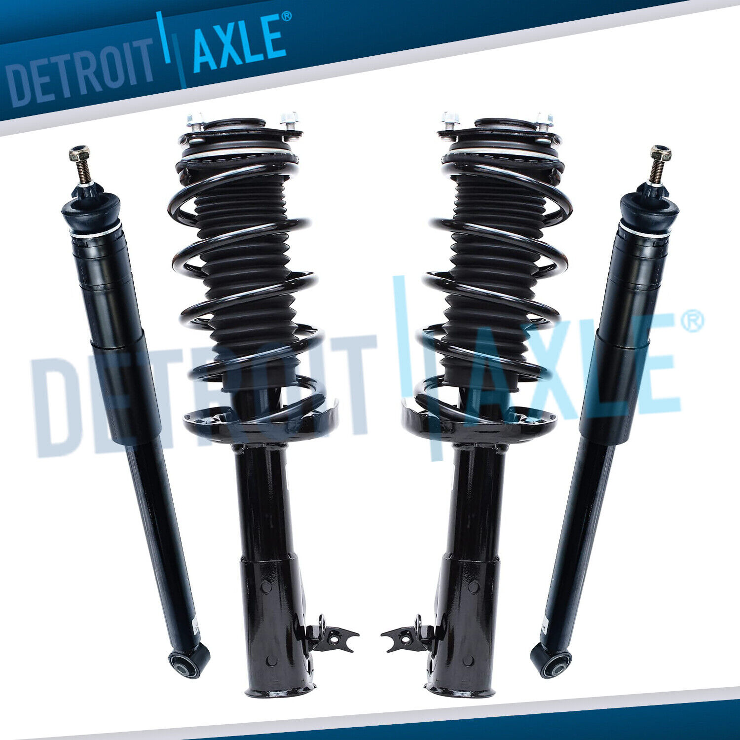 4pc Front Struts w/ Coil Spring + Rear Shock Absorbers for Honda Civic Acura CSX