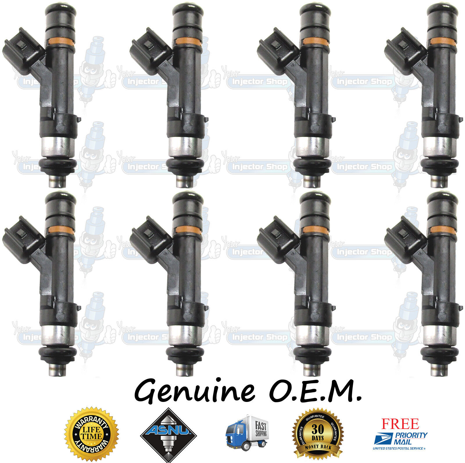 REMAN IN USA Genuine Ford 8x Fuel Injectors 0280158193 E150 E250 E350  5.4L V8