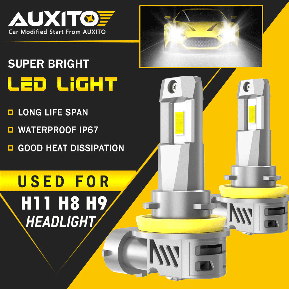 AUXITO H11 LED Headlight Kit Low Bulb Super Bright 6500K Bulbs Free Return M3S A