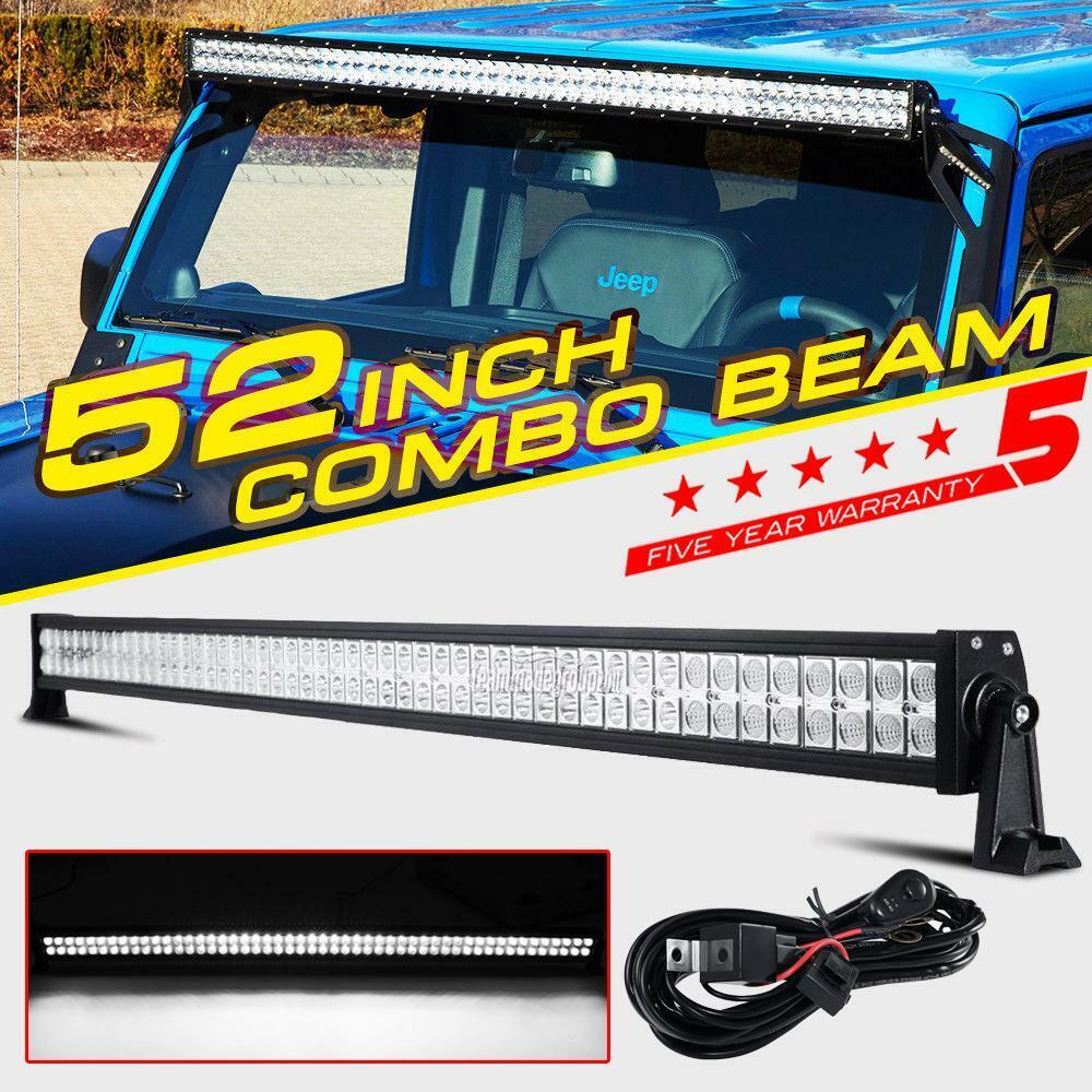 700W CREE 52INCH LED WORK LIGHT BAR COMBO SPOT&FLOOD DRIVING OFFROAD 4x4WD TRUCK