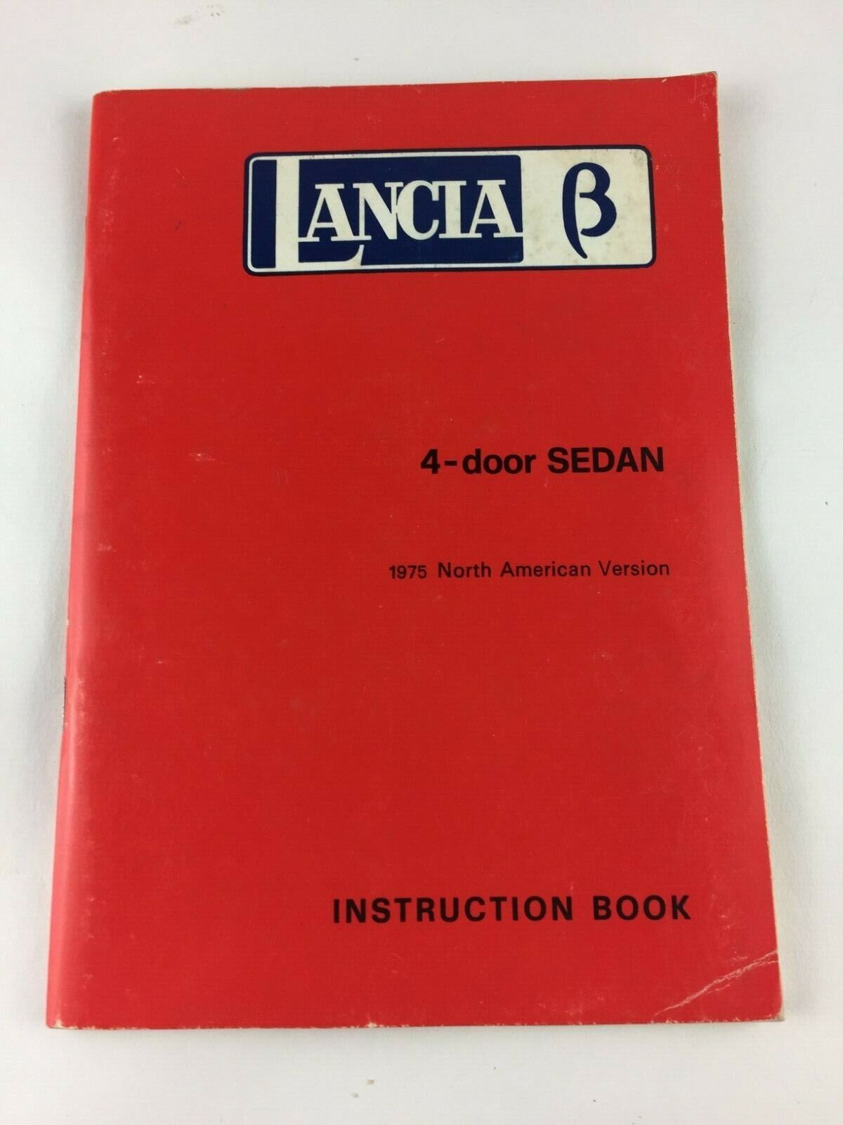 1975 Lancia Beta 4 door sedan North America version instruction book