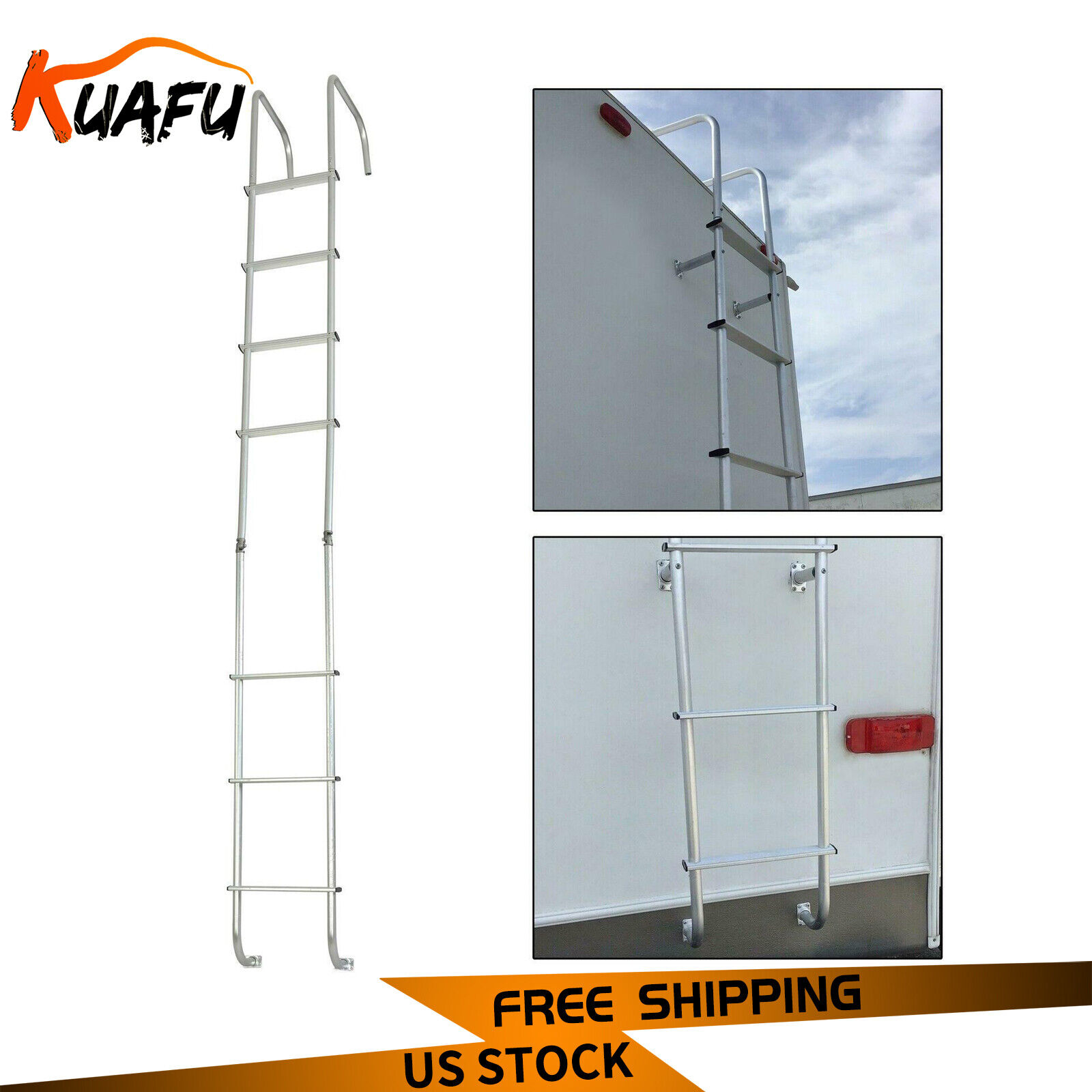 KUAFU Silver Aluminiumn Universal Exterior RV Ladder Replace for LA-401 139.21