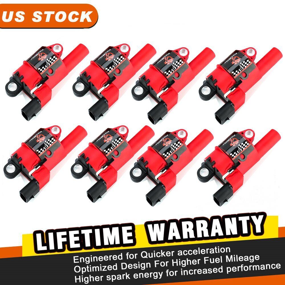High Performance Ignition Coil Set of 8 For GM Round Style 12573190 UF414 D514A