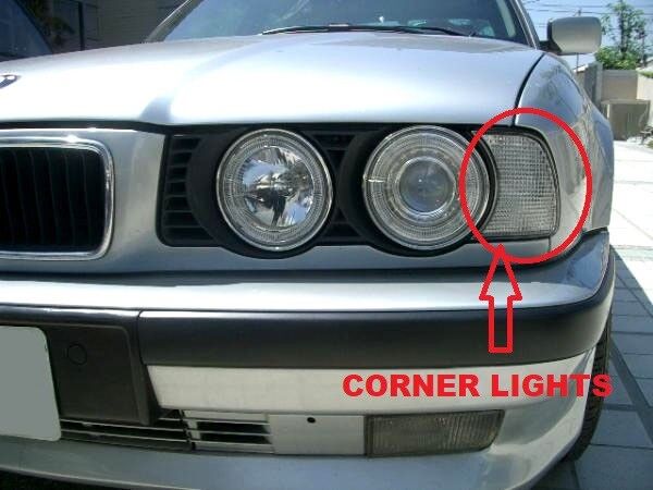 DEPO Euro M5 Clear Front Corner Signal Lights Set For 1989-1996 BMW E34 5 Series