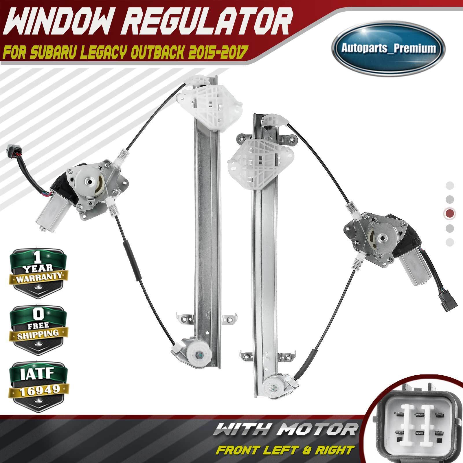 Power Window Regulator w/ Motor for Subaru Legacy Outback 15-17 Front Left/Right