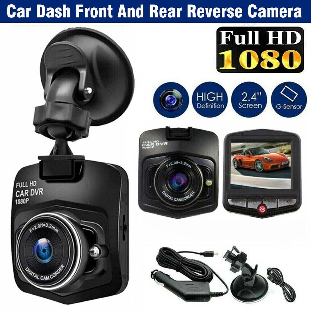 2.4\'\' Full HD 1080P Dash Cam Car DVR Front/Rear Camera Night Vision G-sensor US