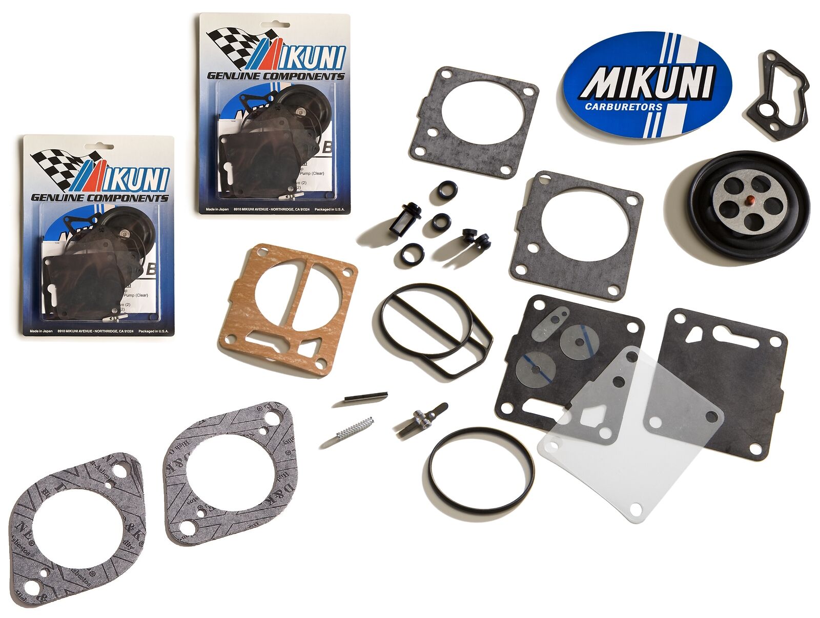 Genuine Mikuni Dual Carb Carburetor Rebuild Kit & Base Gaskets SeaDoo 951 2 Pack
