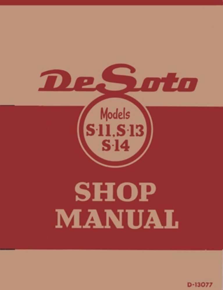 1946 1947 1948 1949 1950 Desoto Shop Service Repair Manual