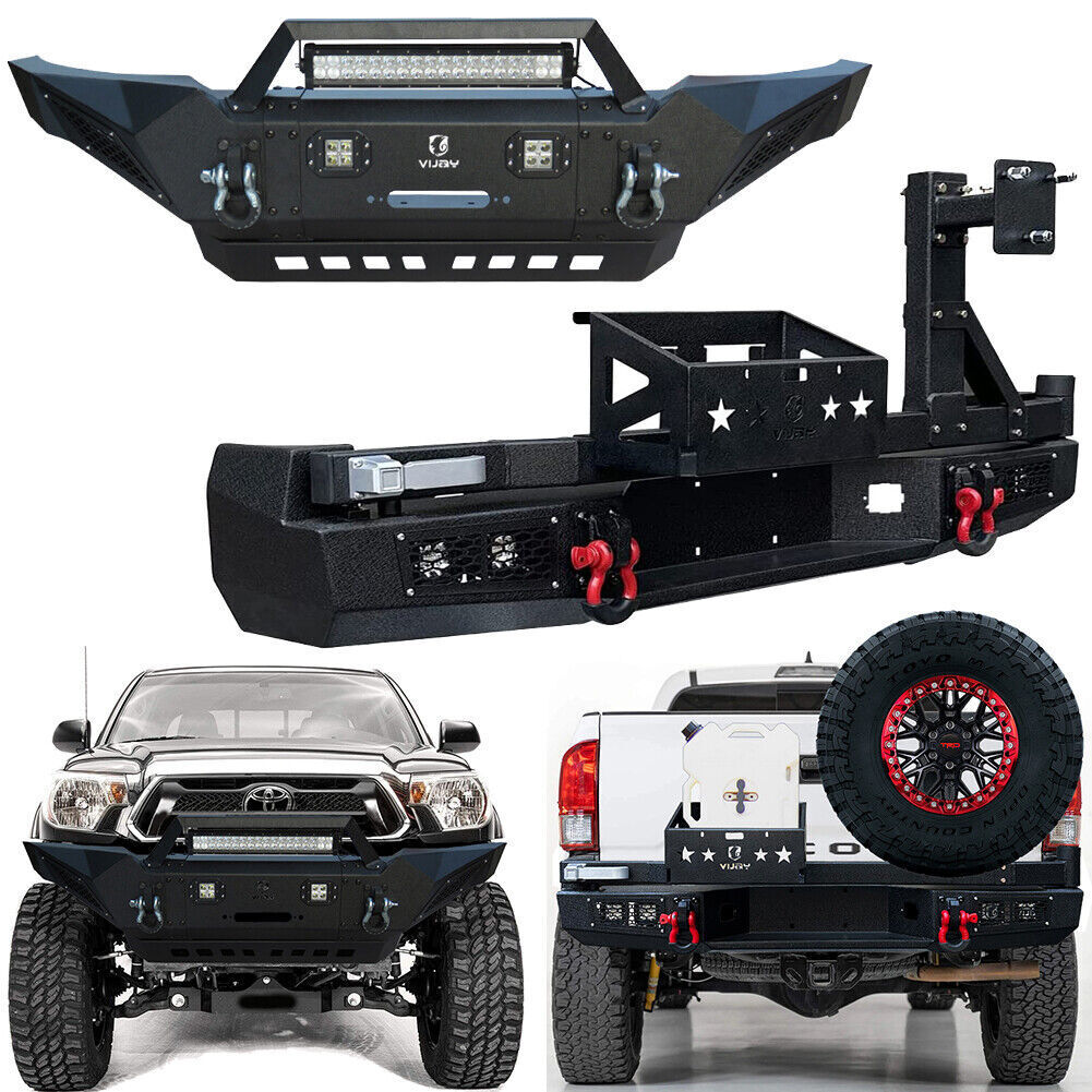 2nd Gen Tacoma Front or Rear Bumper w/LED Lighs and D-Ring Fits 2005-2015 Tacoma