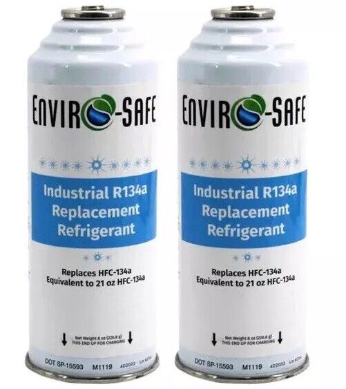 R 134a Refrigerant Replacement Cans- Coldest Refrigerant for Auto - 2 Pack