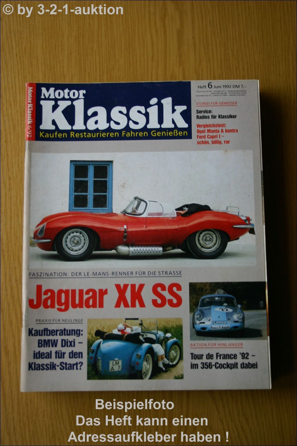 Motor Classic 6/92 Jaguar Xk Ss BMW Dixi Porsche 356