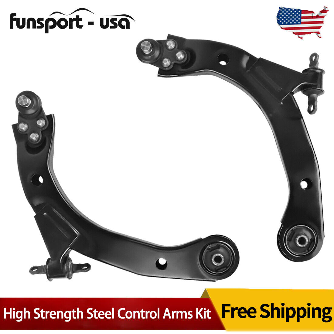 Pair Front Lower Control Arms & Ball Joints For 2005-2010 Chevy Cobalt HHR FE1