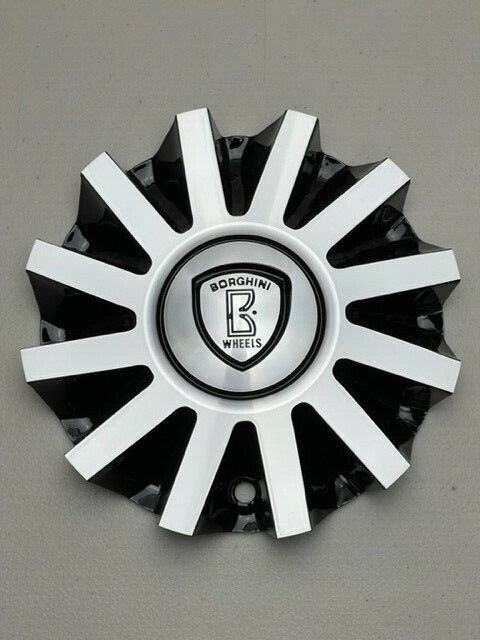 Borghini B19 Black And Machined Wheel Center Cap CSB19-1A