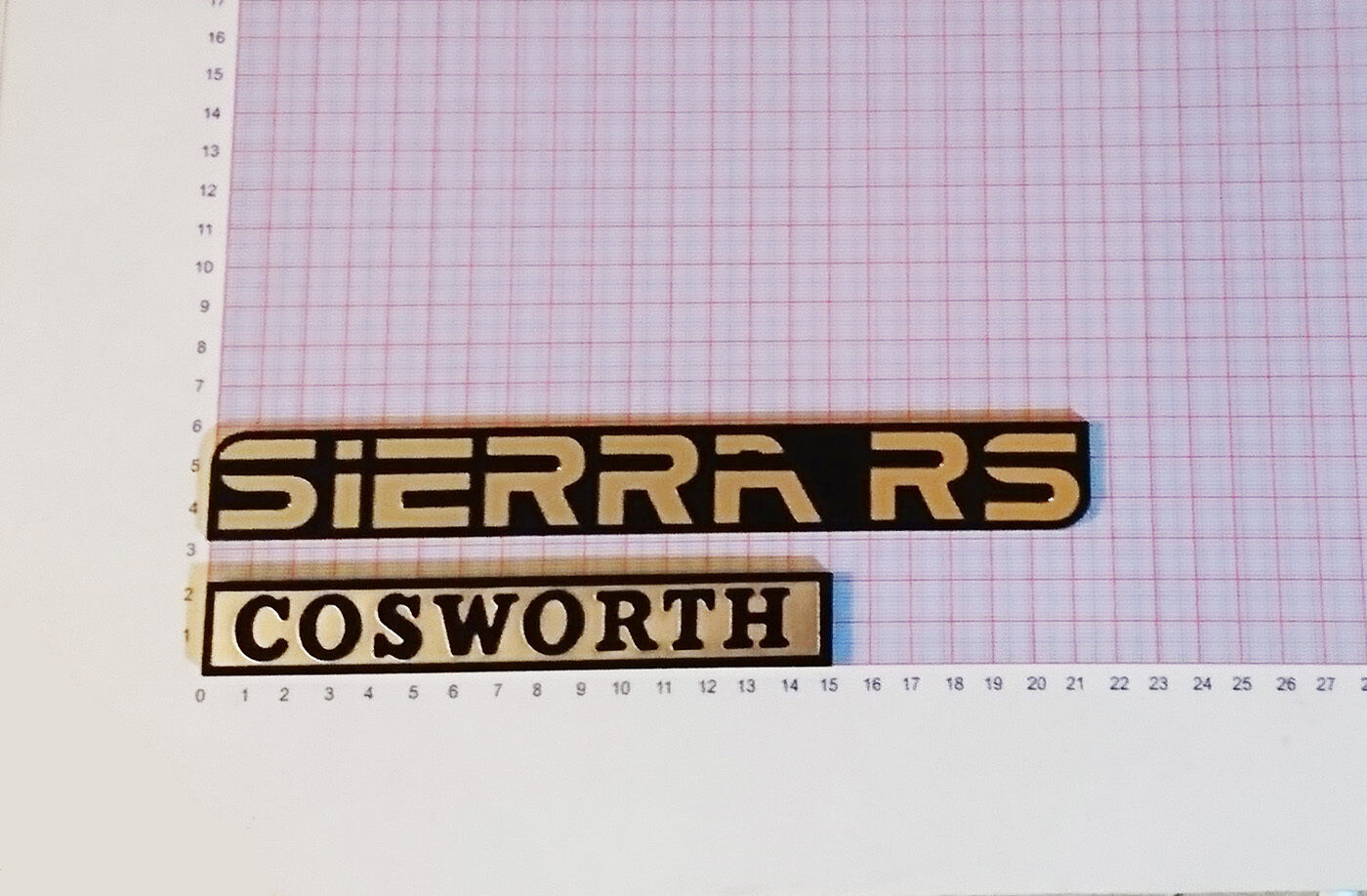 Ford Sierra RS Cosworth BOOT REAR BADGE EMBLEMS 2WD 4X4 