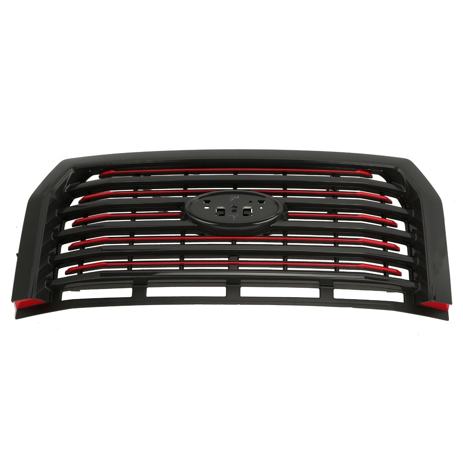 NEW 2015-2017 F-150 Ford Lariat Special Edition Red Accent Grille Grill W/O Cam