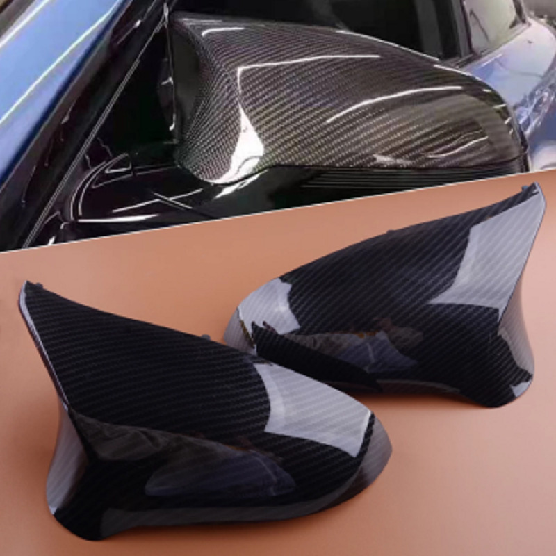 Cool Carbon Fiber Style Side Mirror Cover Caps Set For 2015-18 BMW M3 F80 M4 F82
