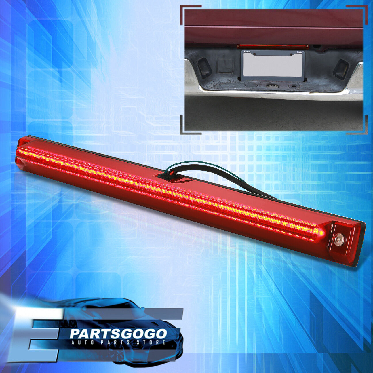 For 06-14 Dodge RAM 2500 3500 Dual Wheel LED Brake Tailgate Light Lamp Bar Red