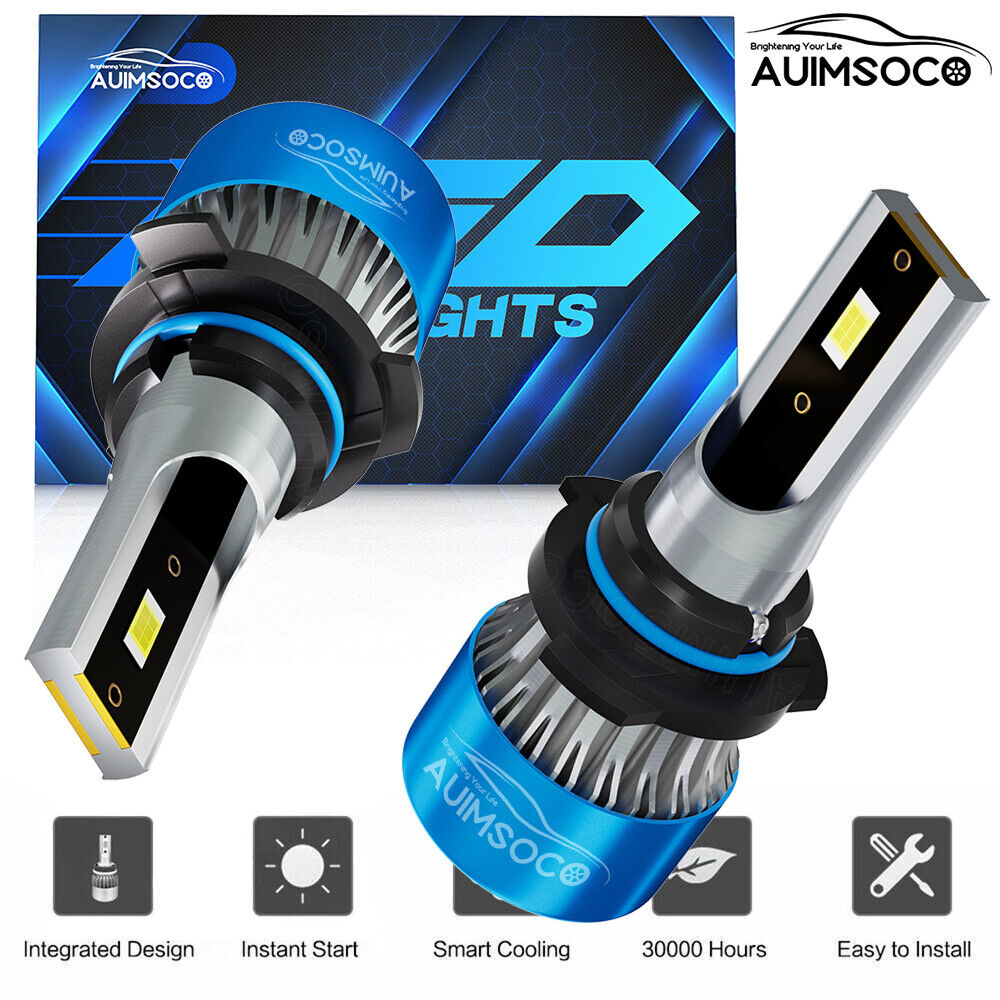 AUIMSOCO 2x 9006 LED Headlight Bulbs Conversion Kit Low Xenon White Lights 6500K