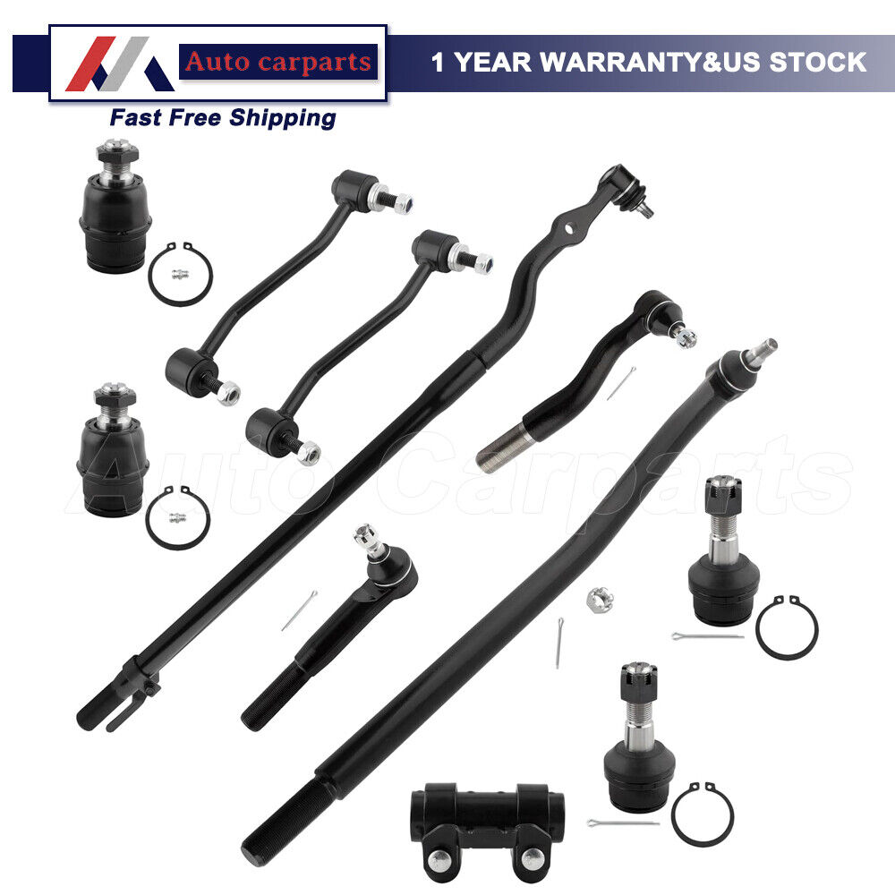 13x Suspension Kit Ball Joints Pitman Arm Tie Rods For Dodge Ram 2500 3500 03-05