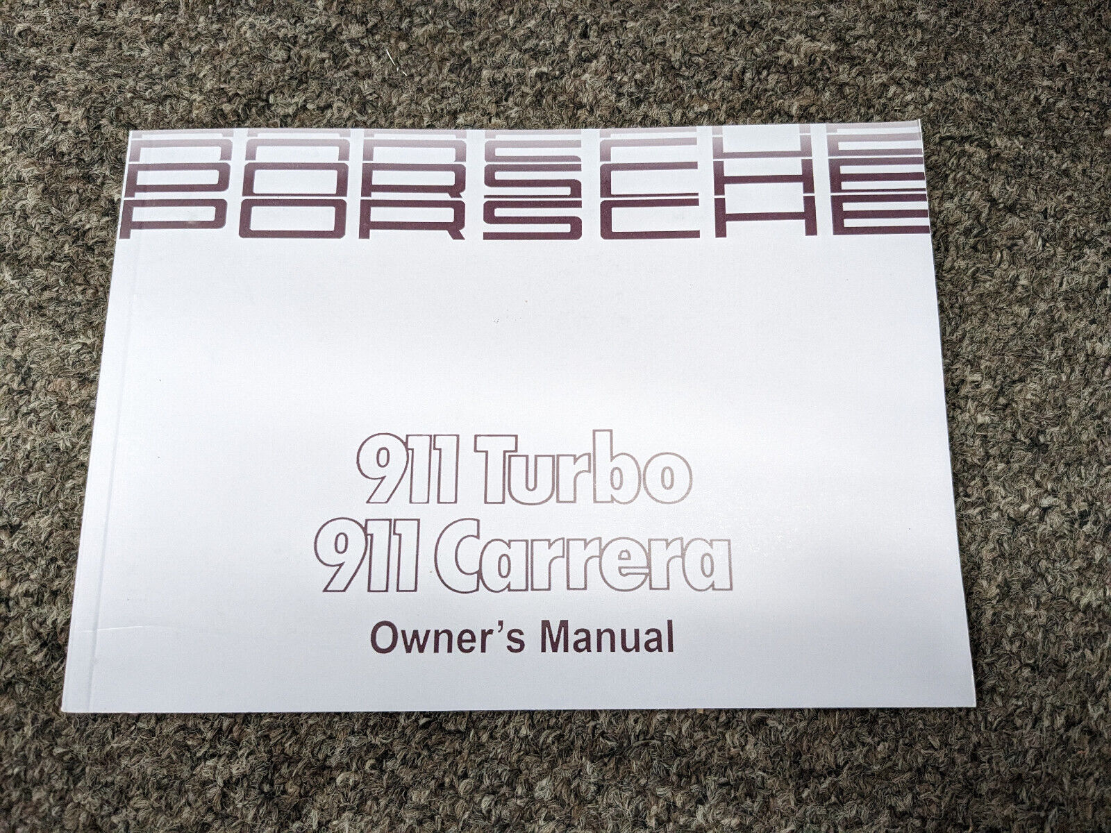 1989 Porsche 911 Turbo & Carrera Owner Operator Driver\'s Manual User Guide 930