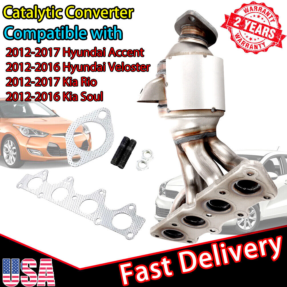 674-891 Manifold Catalytic Converter For 12-17 Accent Veloster Rio Soul 1.6L