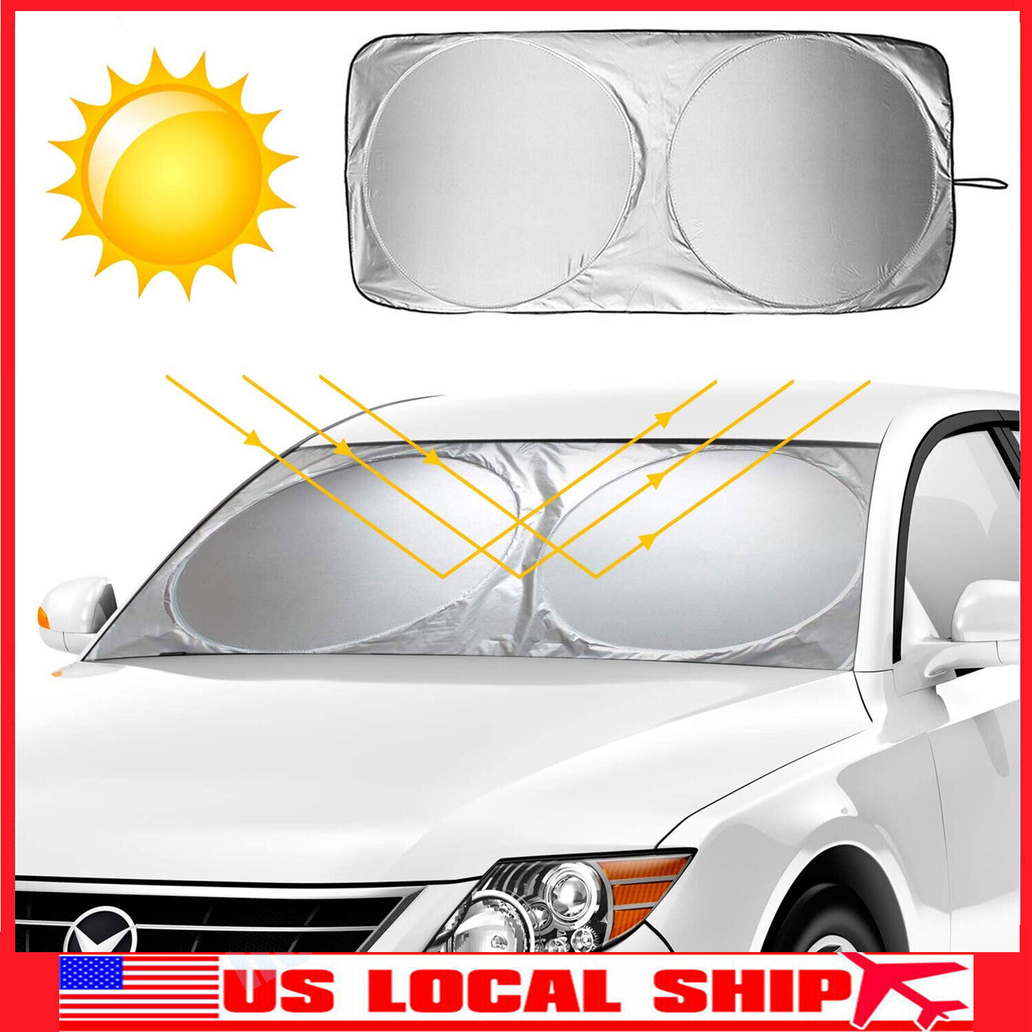 Foldable Car Sun Shade Windshield Sunshade Front Window Cover Visor UV Umbrella
