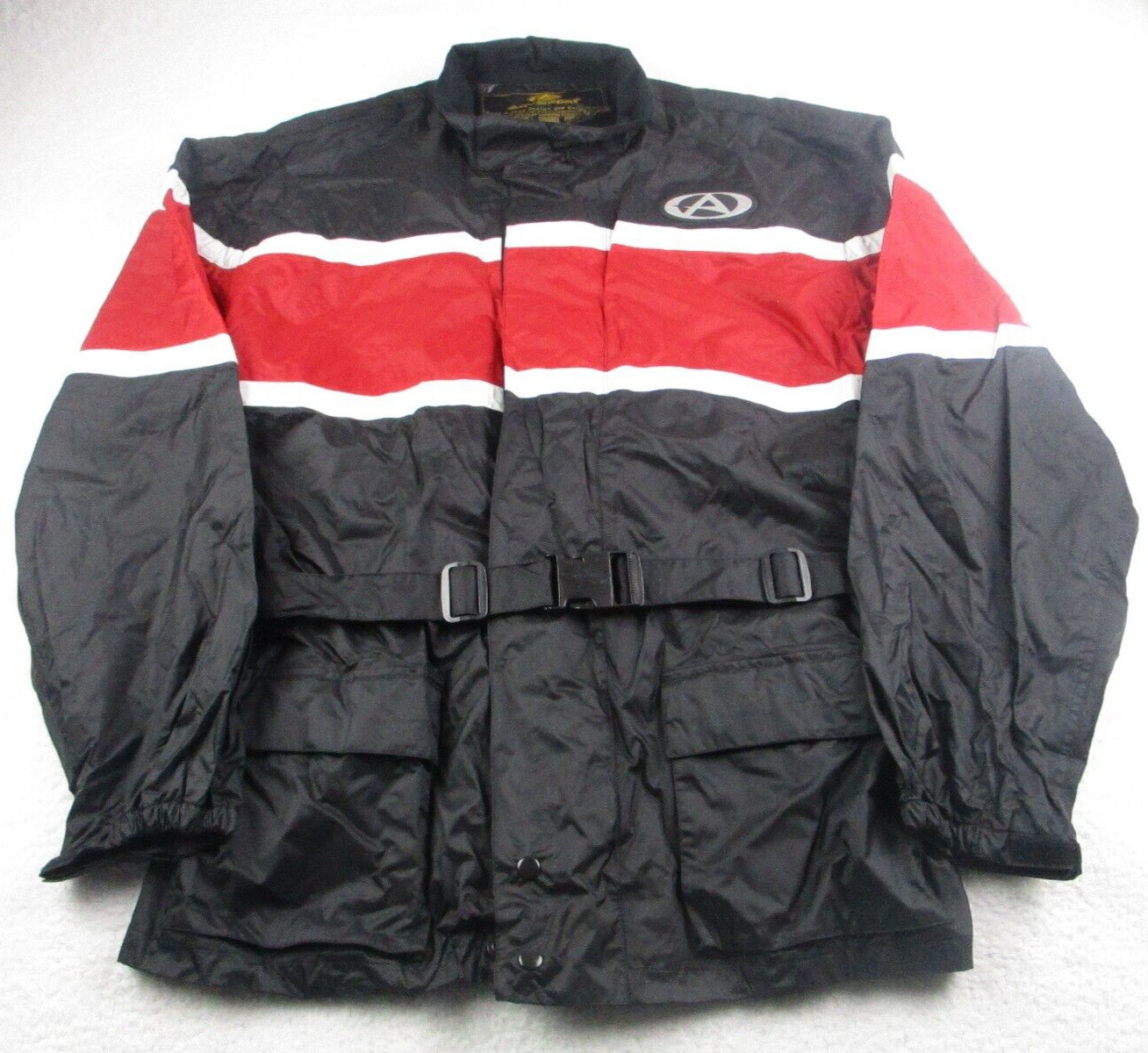 AGV Sport Large Motorcycle Racing Jacket 2XL Red Black PVC Coated Shell