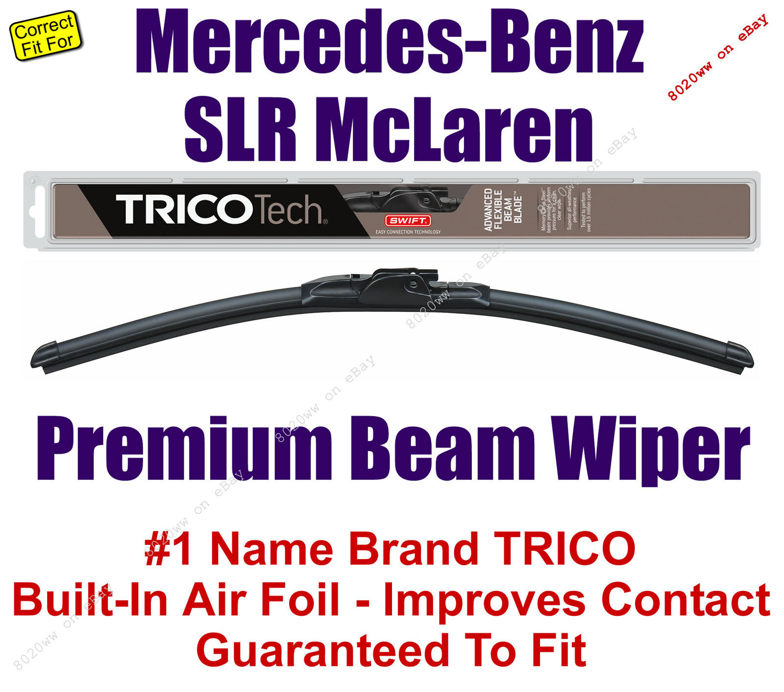 Wiper Blade (Qty 1) Premium - fits 2004-2009 Mercedes-Benz SLR McLaren - 19260