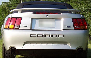 2001 Ford Mustang COBRA rear bumper insert letters SVT decals graphics valence