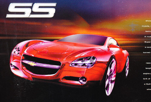 2003 Chevrolet SS Concept Car Brochure Sheet Promo