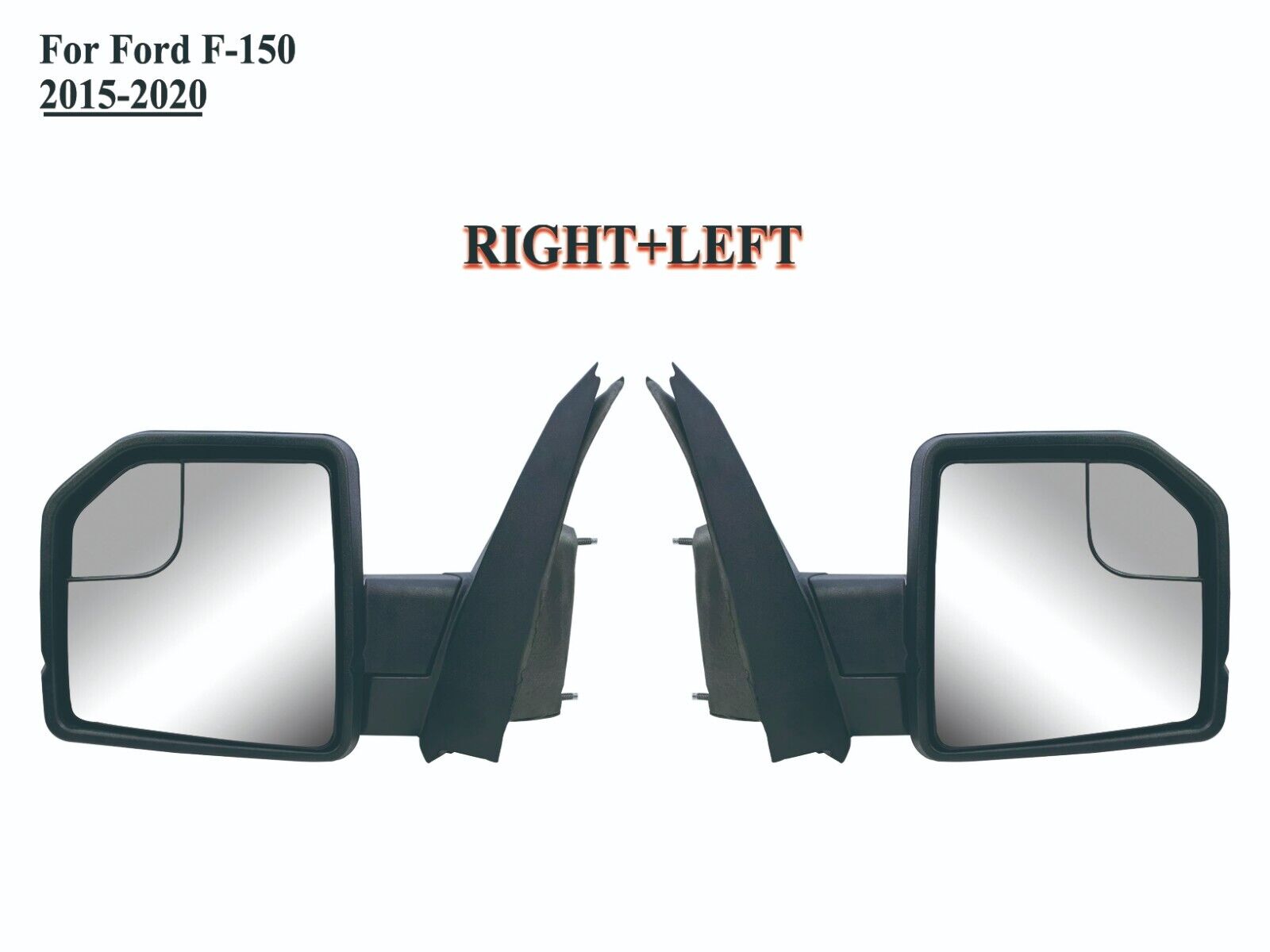 Pair Right and Left Side Mirror Power Glass Manual Folding for 15to20 Ford F-150