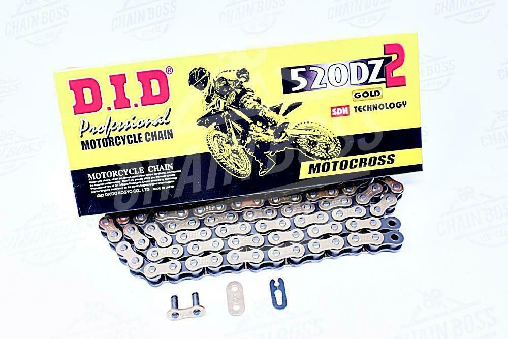 DID 520 x 116 Links DZ2 Offroad Series  Non Oring Gold Drive Chain