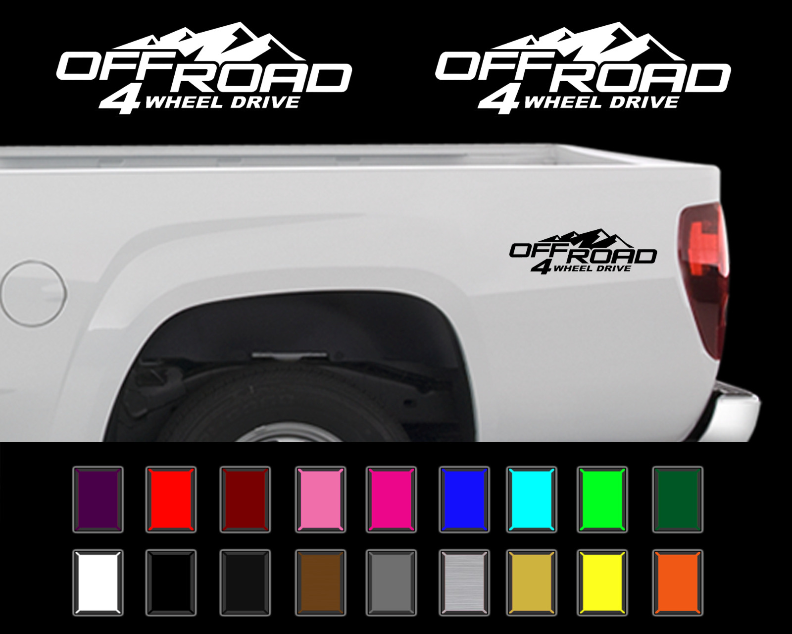 Off Road Decal Set Fits: 2004 - 2012 Chevy Colorado GMC Canyon Vinyl Stickers