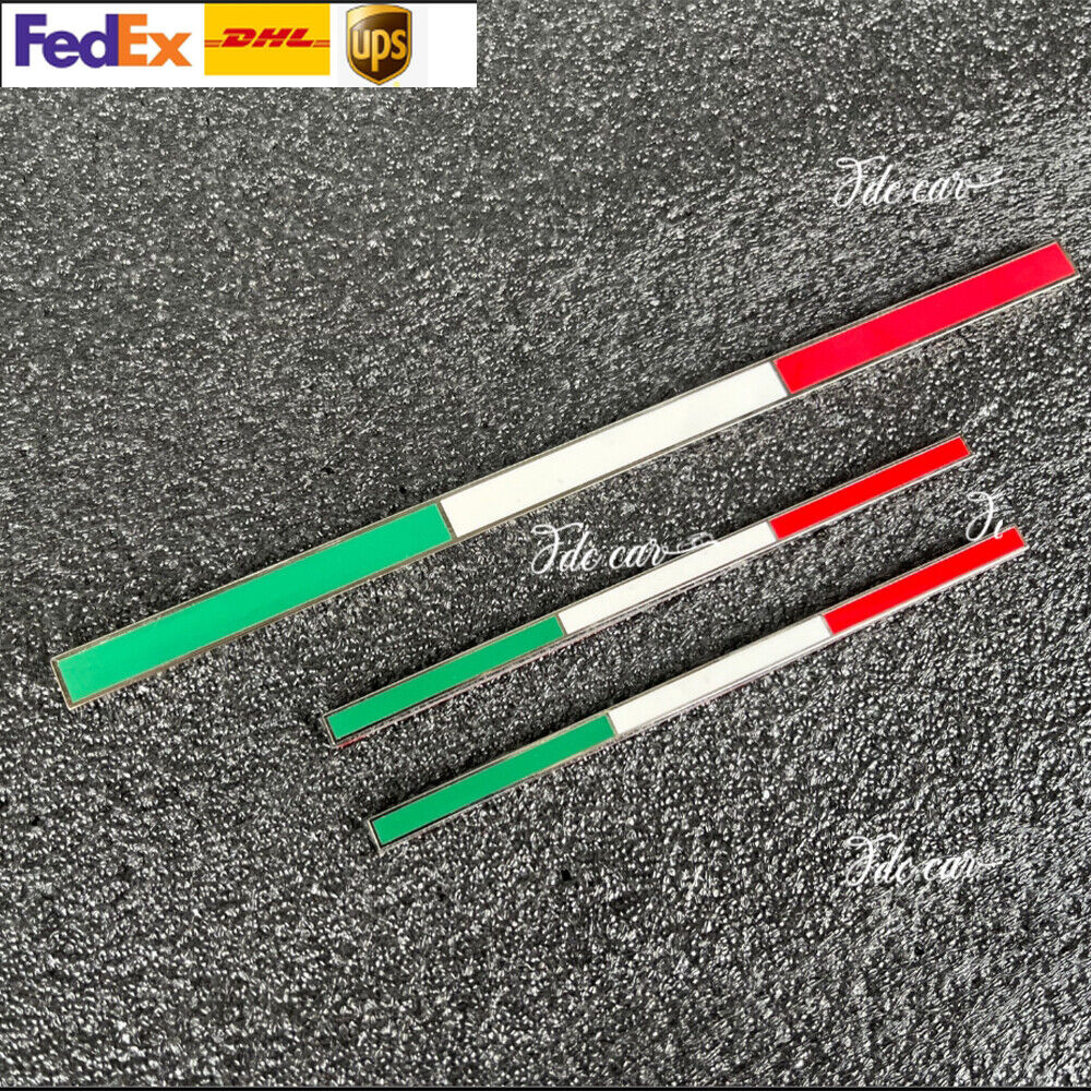 3PCs For Ferrari Tricolore Italian Flag Emblem Set 599 360 430 458 488 Decal