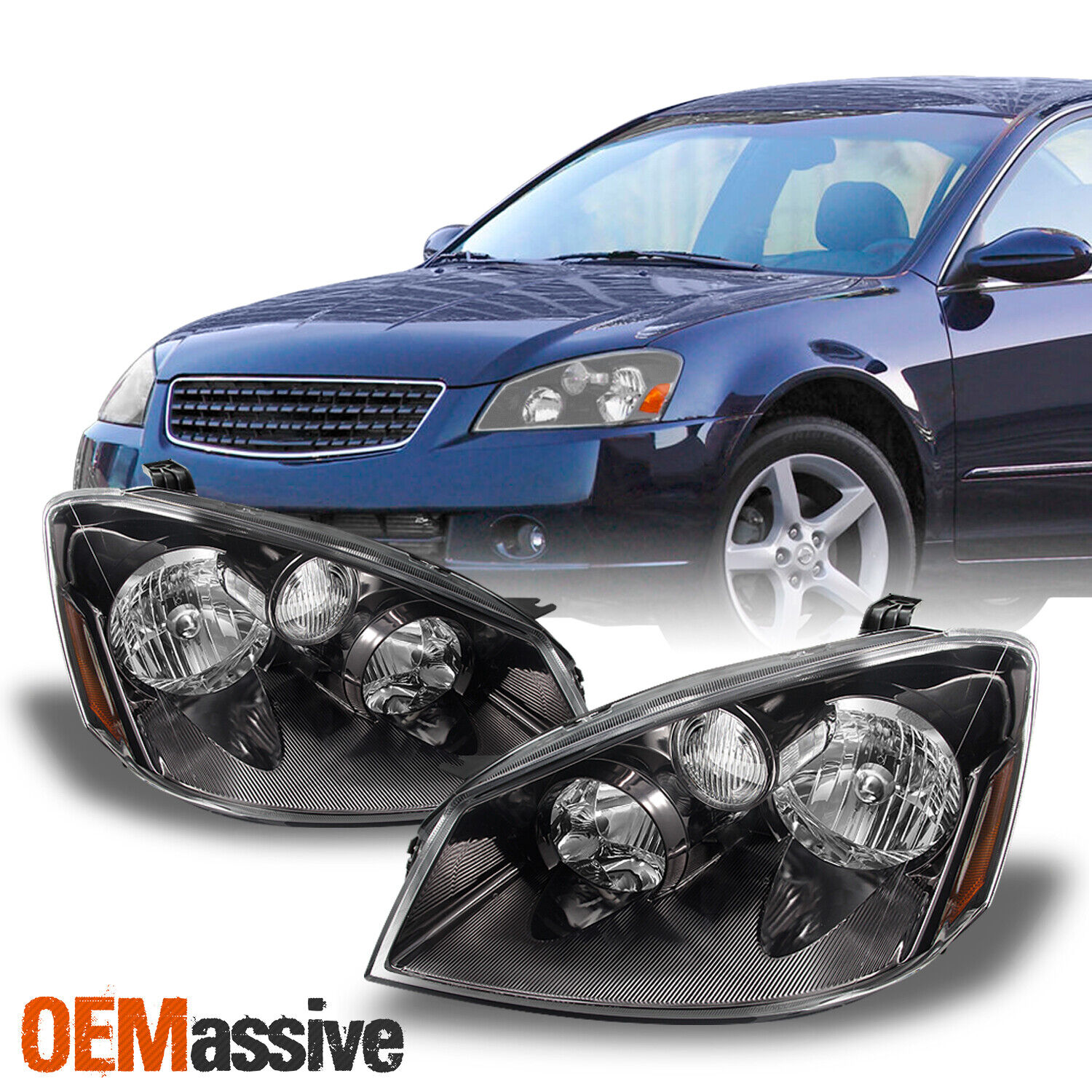 Fits 05-06 Altima Halogen Headlights Light Lamps Replacement 2005-2006