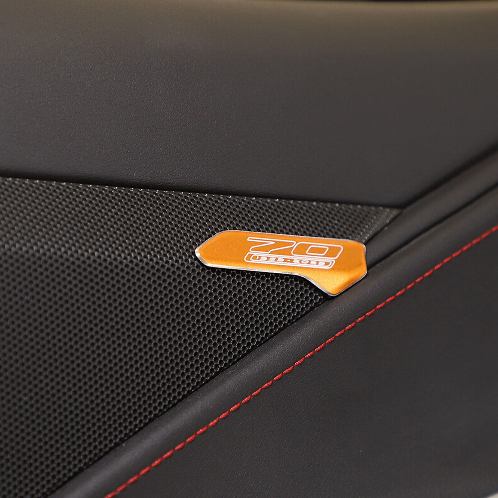 For 2020-23 Corvette C8 Orange Door Horn Speaker Emblem 70th Anniversary Edition